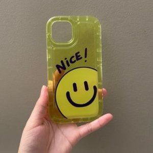 Cute Transparent Air Cushion Smiley Face for iPhone 13